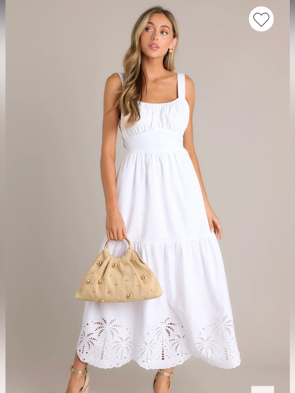 Sleeveless White Eyelet Maxi Dress — Timeless Summer Midi